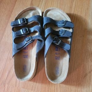 BIRKENSTOCK Florida | Soft Footbed | Oiled Leather | Black